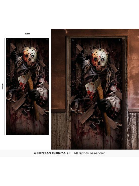 Decoração de porta de terror 80x180 cm