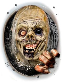 Decoração para Banheiro (30x40 cm) - Decoração de Parede, Porta e Janela para Festas de Halloween e Celebrações de Terror - Ideal para Ambientes Assustadores - Multicolorida