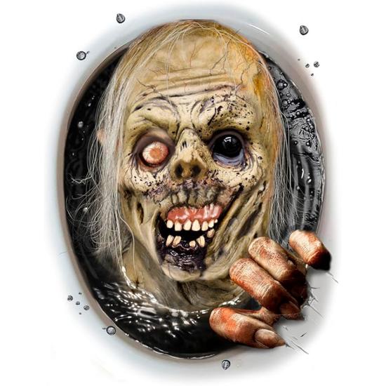Decoração para Banheiro (30x40 cm) - Decoração de Parede, Porta e Janela para Festas de Halloween e Celebrações de Terror - Ideal para Ambientes Assustadores - Multicolorida