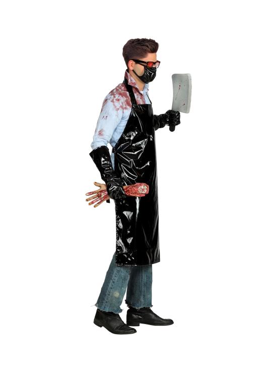 Avental de Halloween de açougueiro psicótico para adultos