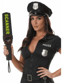 Detector de metais de 35 cm com luz e som para fantasias de policial.
