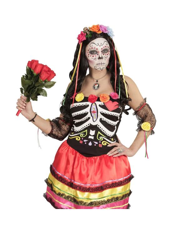 Tiara de 5 Rosas com Caveira