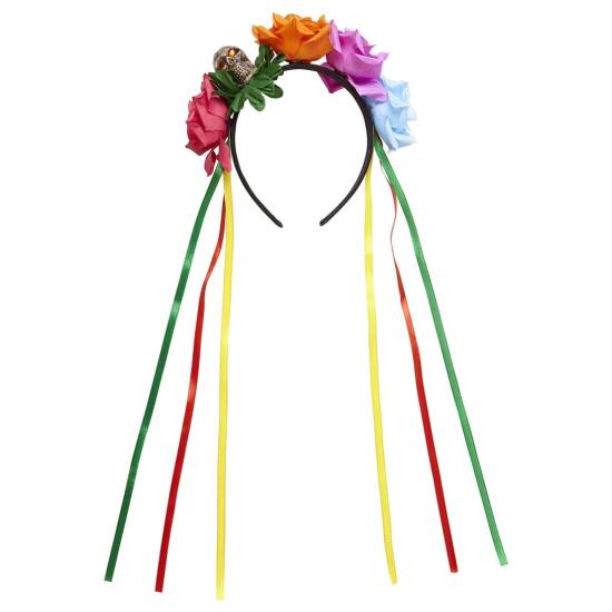 Tiara de 5 Rosas com Caveira