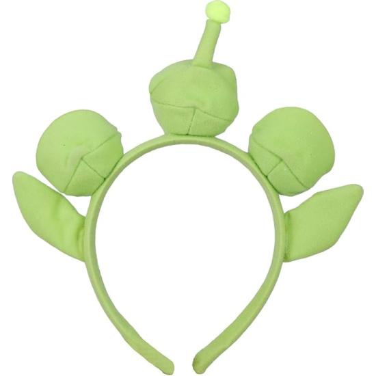 Tiara de alienígena verde de três olhos para fantasia