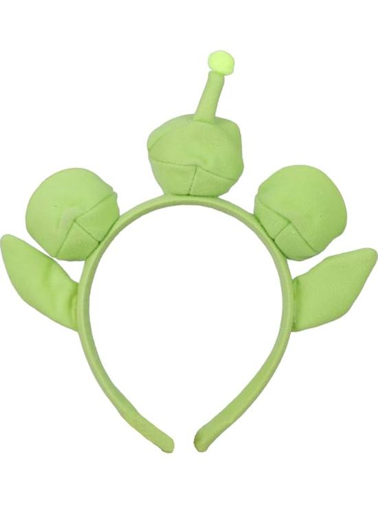 Tiara de alienígena verde de três olhos para fantasia