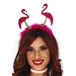 Tiara com dois flamingos