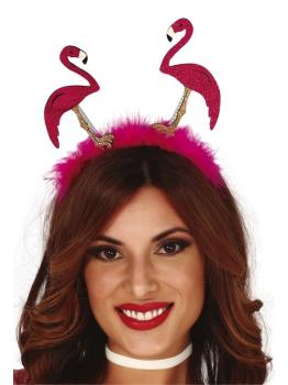 Tiara com dois flamingos