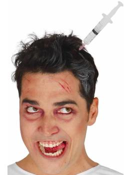 Faixa de cabeça com seringa