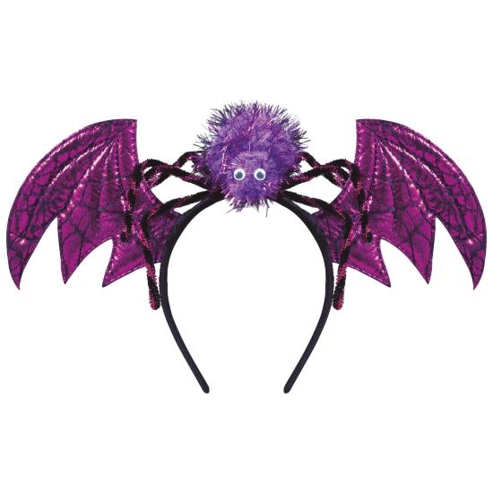 Tiara de Halloween de morcego roxo