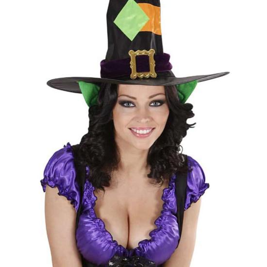 Tiara com orelhas pontiagudas verdes.