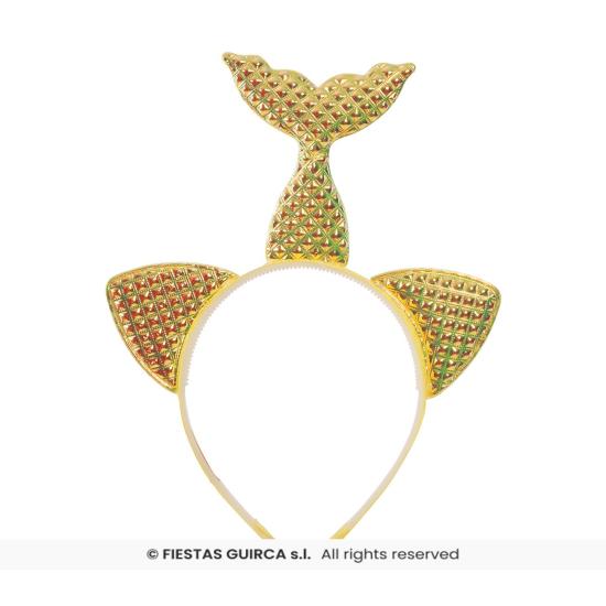 Tiara de sereia dourada