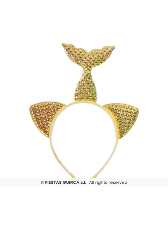 Tiara de sereia dourada