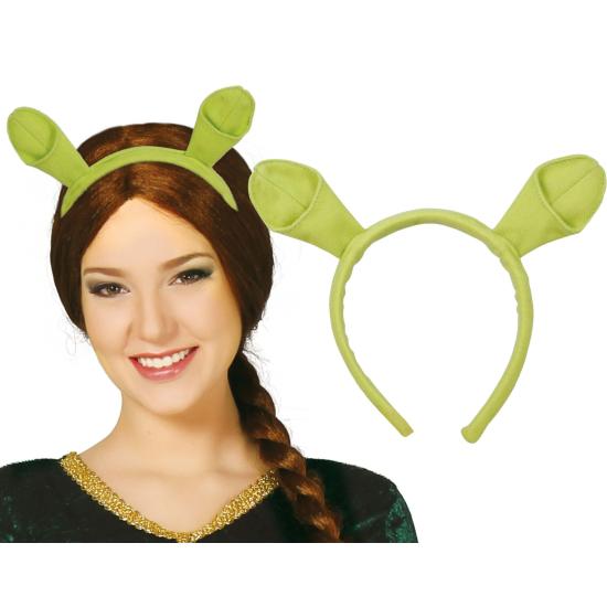 Tiara verde estilo Shrek da Fiona com orelhas de ogro