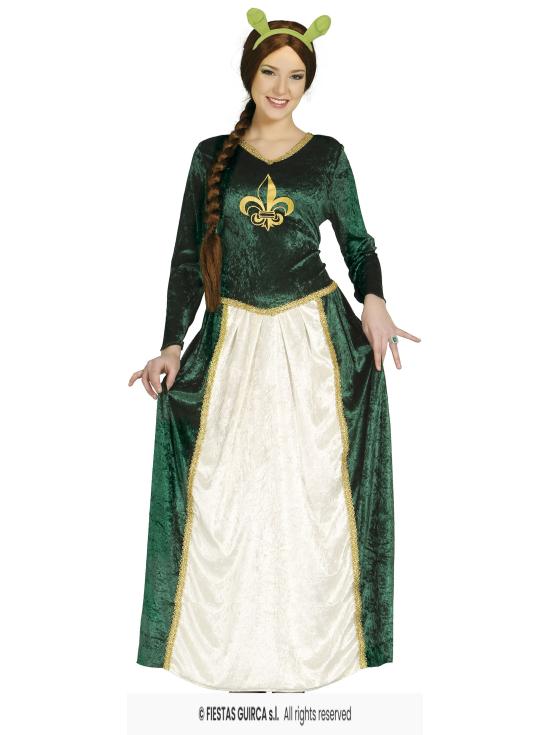 Tiara verde estilo Shrek da Fiona com orelhas de ogro