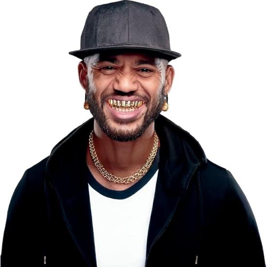 Dentes de ouro falsos para fantasias