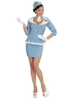 Fantasia retrô de aeromoça para mulheres