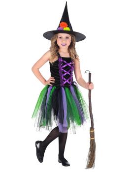 Linda fantasia de bruxa para menina