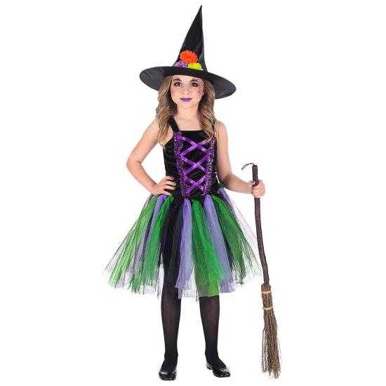 Linda fantasia de bruxa para menina