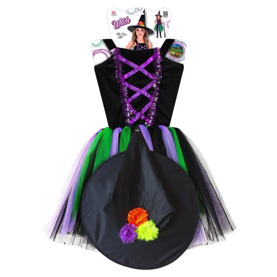 Linda fantasia de bruxa para menina