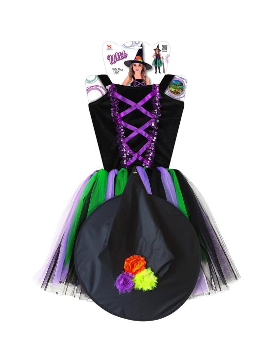 Linda fantasia de bruxa para menina