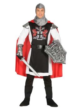 Fantasia de cavaleiro medieval Rei Arthur para adulto