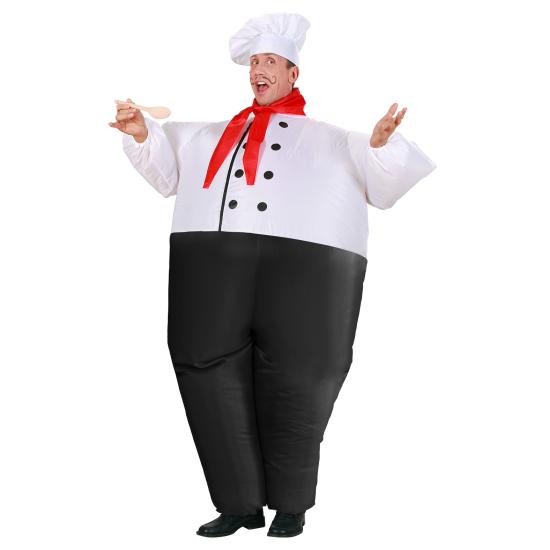 Fantasia inflável de chef tamanho único Fantasia inflável de chef tamanho único