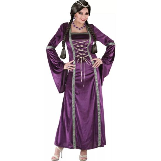 Fato de senhora medieval roxo adulto tamanho M Fato de senhora medieval roxo adulto tamanho M
