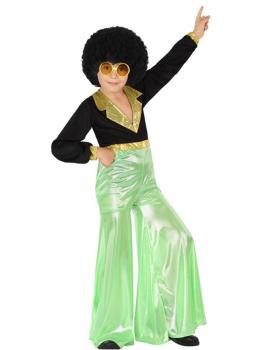 Fato de discoteca verde infantil
