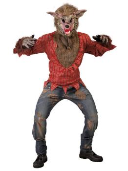 Fato de lobo mau para homem