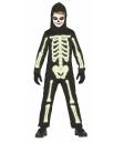 Fantasia de esqueleto fluorescente infantil