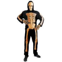 Fantasia de esqueleto neon 3D adulto