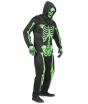 Fantasia de esqueleto verde fluorescente tamanho adulto