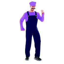 Fantasia de encanador adulto Mario Bros Waluigi