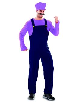 Fantasia de encanador adulto Mario Bros Waluigi