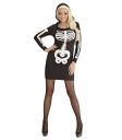 Fantasia de Halloween esqueleto glamour adulto