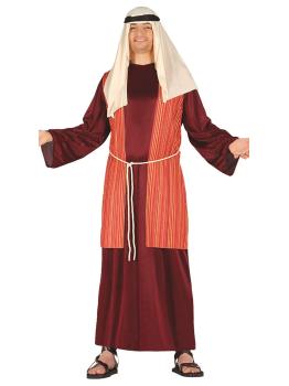 Fato de pastor hebreu vermelho para adulto