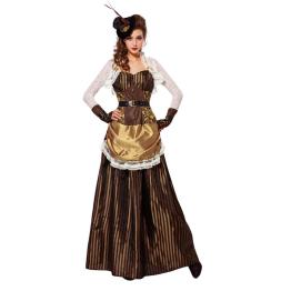 Fato de senhora adulta Steampunk retro-mulher