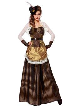 Fato de senhora adulta Steampunk retro-mulher