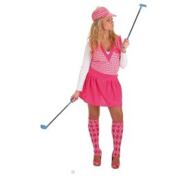 Fato de jogadora de golfe para mulher para adulto