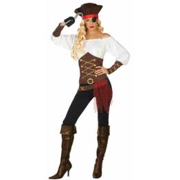 Fantasia sexy de mulher pirata caribenha