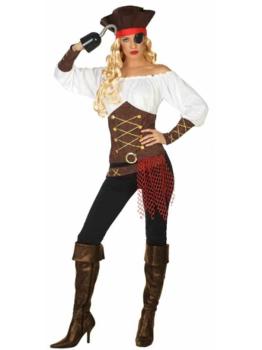 Fantasia sexy de mulher pirata caribenha