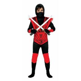 Fato de Mestre Ninja Vermelho para criança