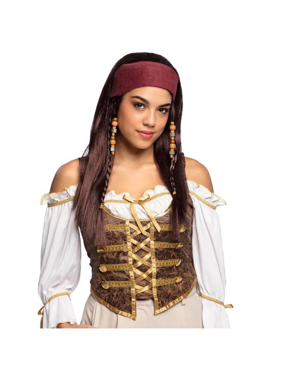 Fantasia de pirata bucaneiro aventureiro para adulto