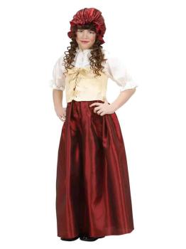 Fato de estalajadeiro medieval ou camponês para menina