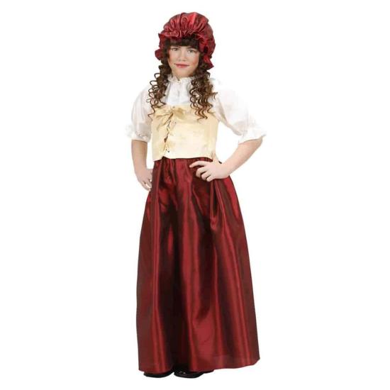 Fato de estalajadeiro medieval ou camponês para menina Fato de estalajadeiro medieval ou camponês para menina