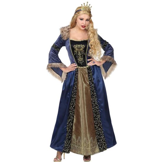 Fato de princesa medieval azul para mulher Fato de princesa medieval azul para mulher