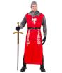 Fantasia adulta de rei medieval vermelho