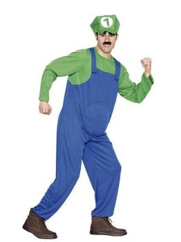 Fantasia de encanador adulto Mario Bros Luigi