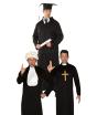 Juiz de fantasias 3 em 1, sacerdote e estudante adulto