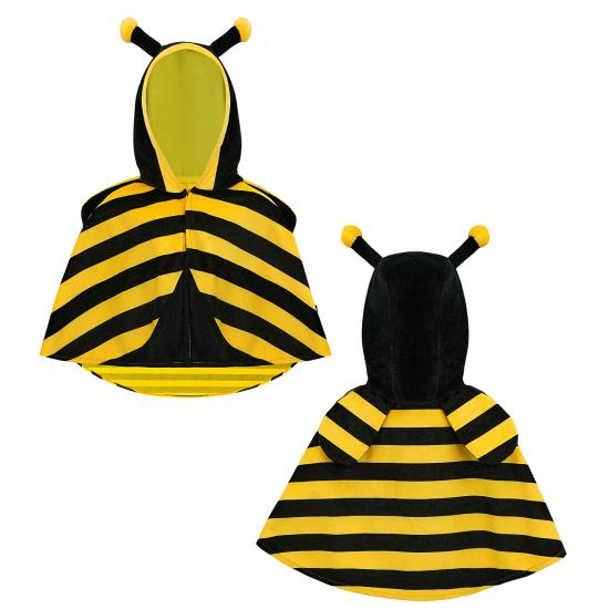Fantasia de Abelha de Pelúcia (Poncho com Capuz) para Bebê Fantasia de Abelha de Pelúcia (Poncho com Capuz) para Bebê